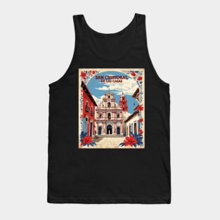 San Cristobal de las Casas Chiapas Mexico Vintage Poster Tourism Tank Top